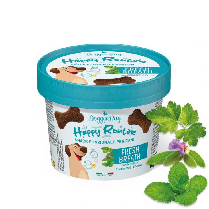 DoggyeBag Happy Routine Fresh Breath Mentolo 150 g DoggyeBag Happy Routine Fresh Breath Mentolo 150 g